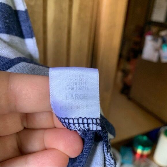 Gibson Striped Long Sleeve-Women Large - Picture 8 of 8